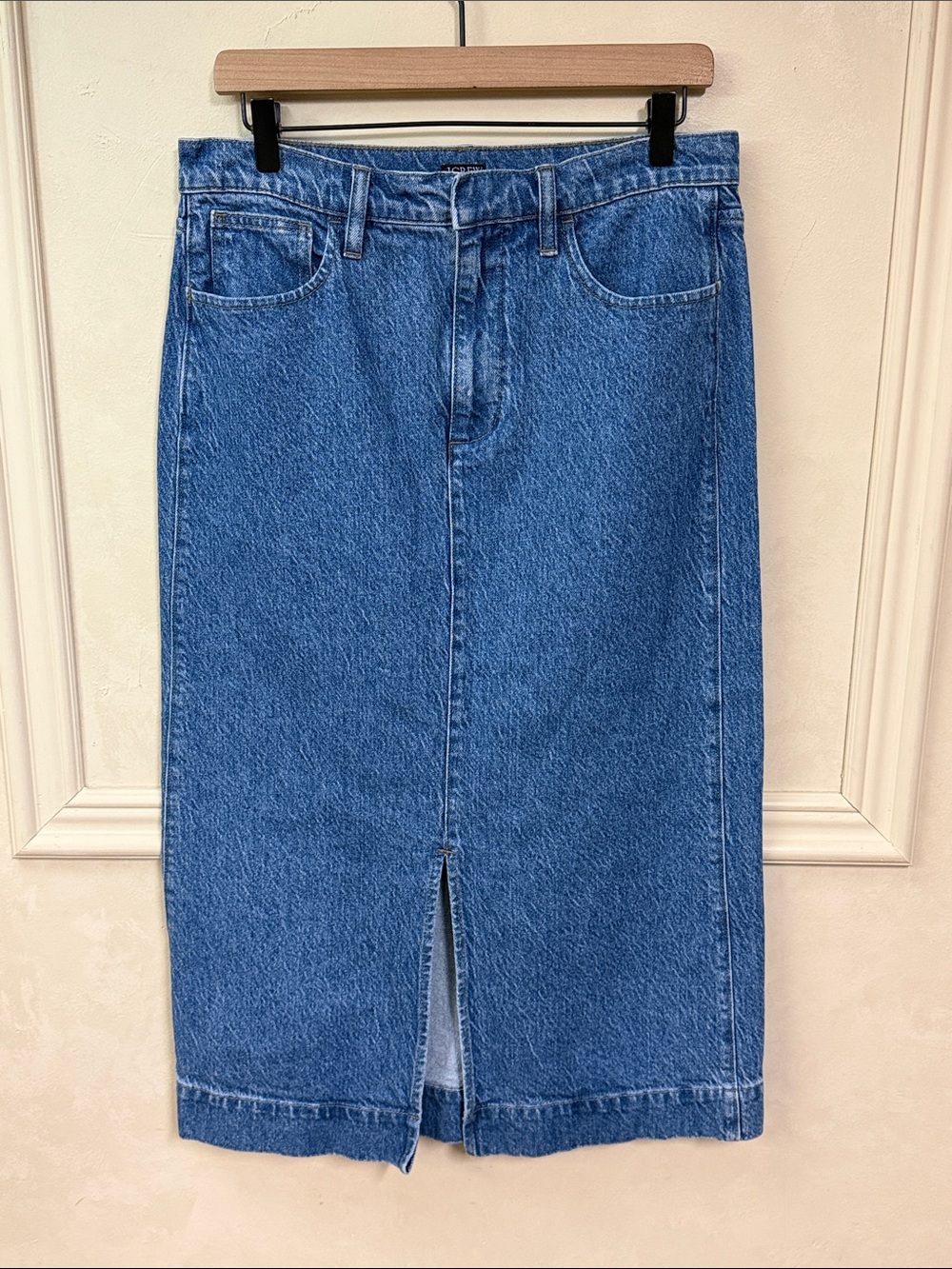 J Crew Denim Midi Skirt
